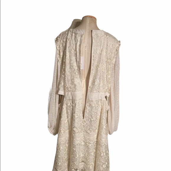 Alexis for Target Lace Cut out Dress White Long Sleeves  Size 3X NWT - Picture 9 of 9